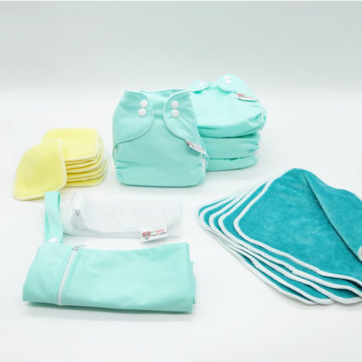 Valise maternité - couches lavables bébé - 21 pièces