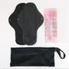 Règle douloureuse : 2 serviettes + 2 pads soulageant chaud / froid + 1 pochette - Noir