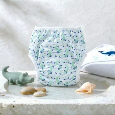 Couche de bain lavable – Croco en RTT