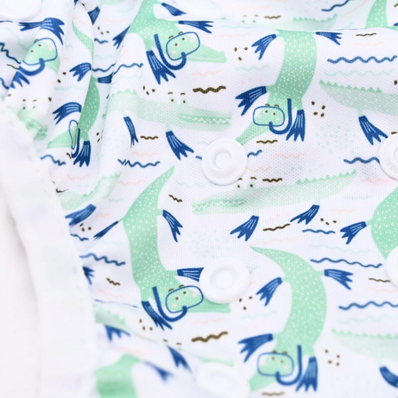 Couche de bain lavable – Croco en RTT – Image 2