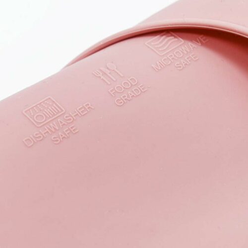 Bavoir en silicone avec récupérateur - Rose – Image 4