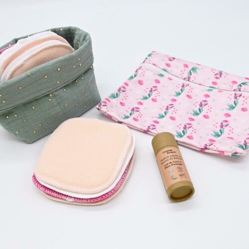 Coffret cadeau Petite fille "mes premiers pas Zéro Déchet" : lingettes, pochette, parfum solide... – Image 3