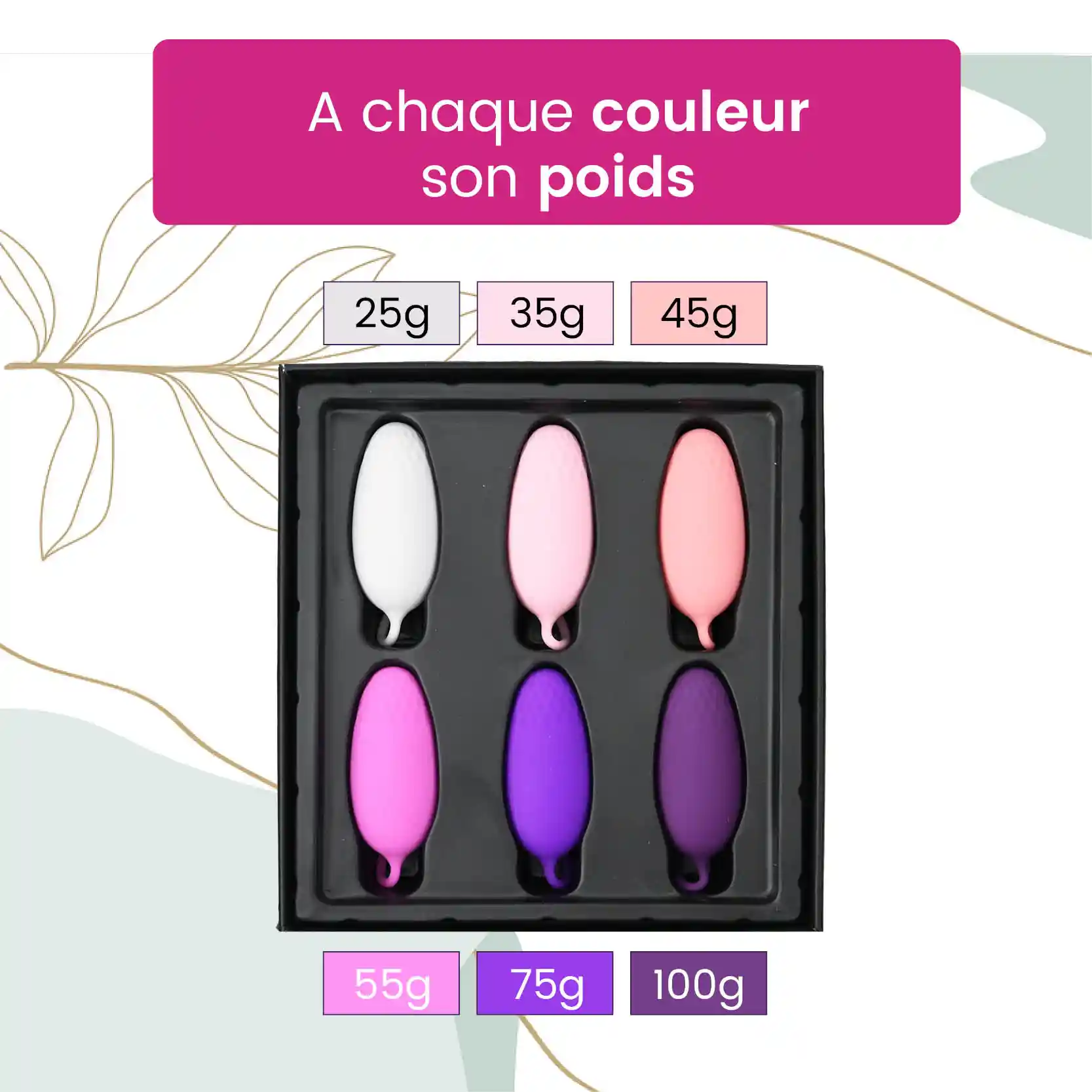 Set de 6 boules de Kegel - kit progressif pour tonifier le périnée – Image 4