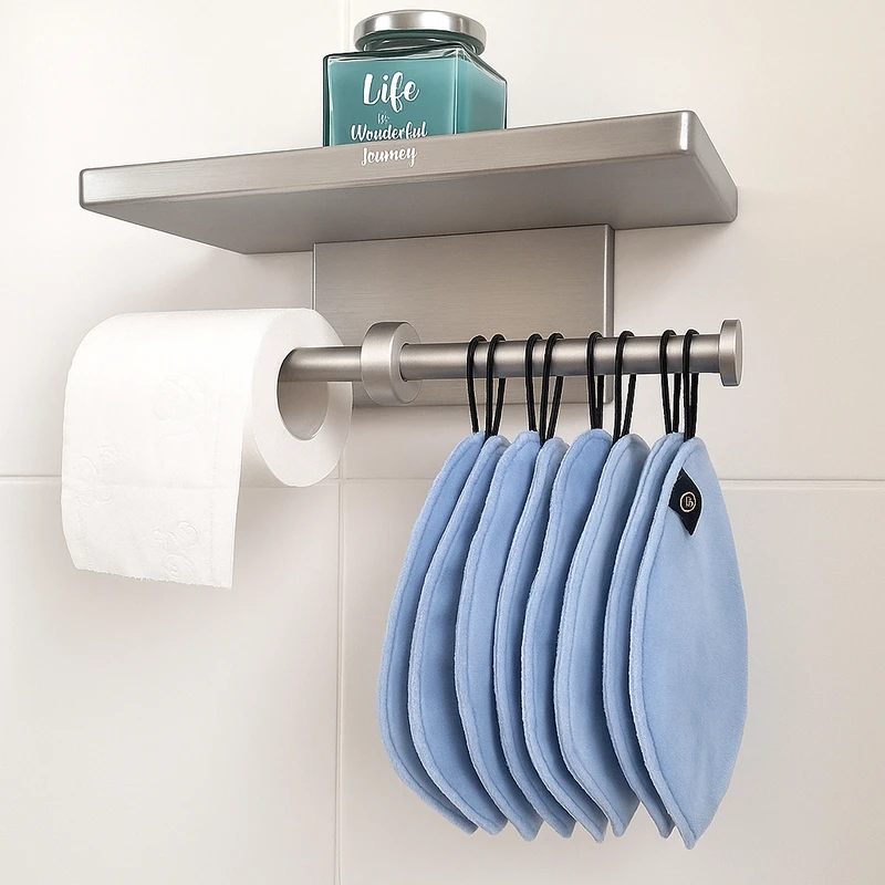 Porte papier toilette double - Argenté – Image 2