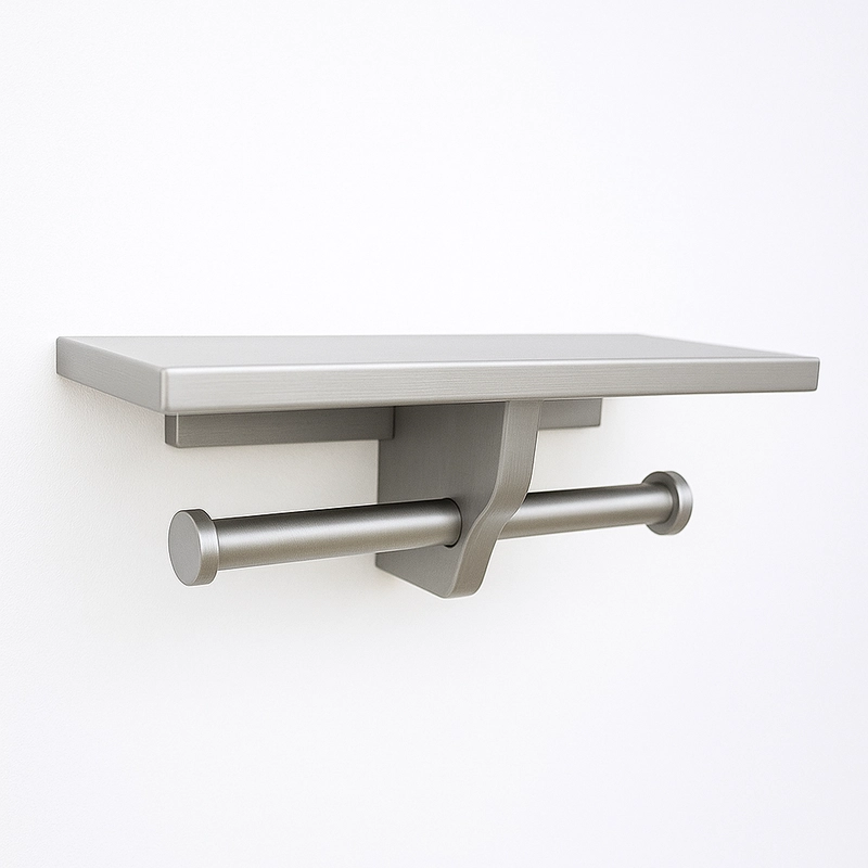 Porte papier toilette double - Argenté – Image 3