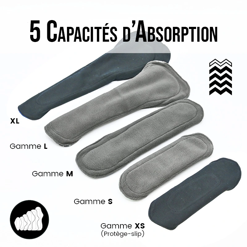 15 serviettes lavables (Gamme S) - Flux léger à moyen - Mypads – Image 7