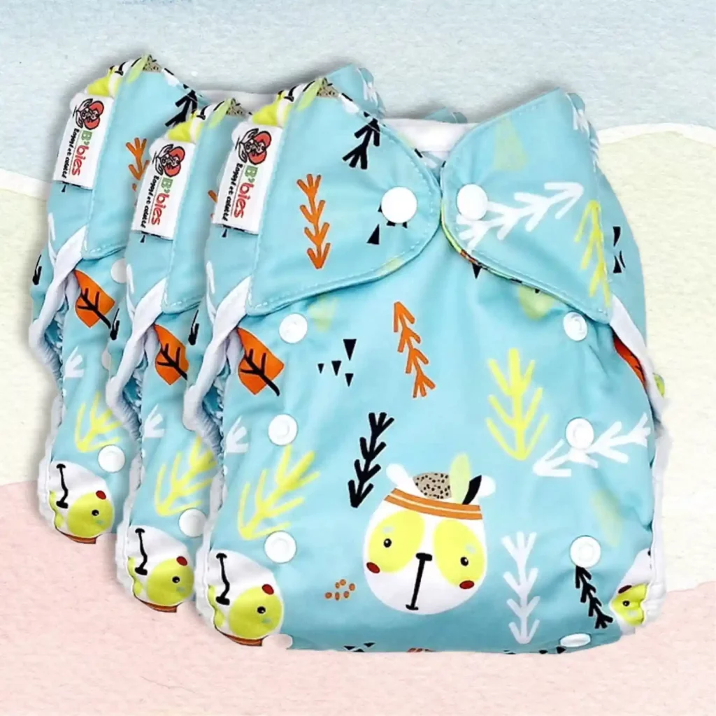 2 couches lavables Te2 (Tout en Deux) bambou - Petit Sioux + 1 offerte