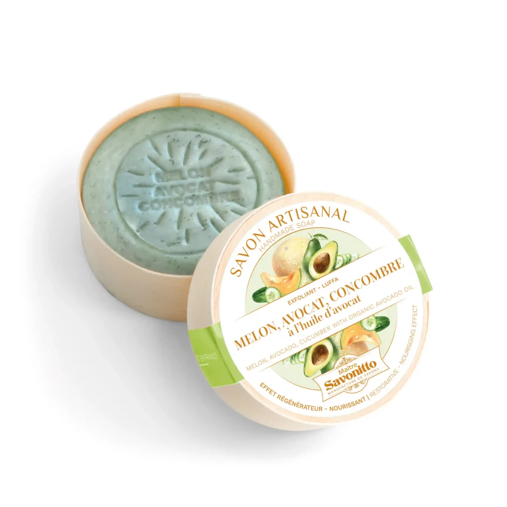 Exfoliant solide Melon Avocat et concombre - Maître Savonitto - 100gr