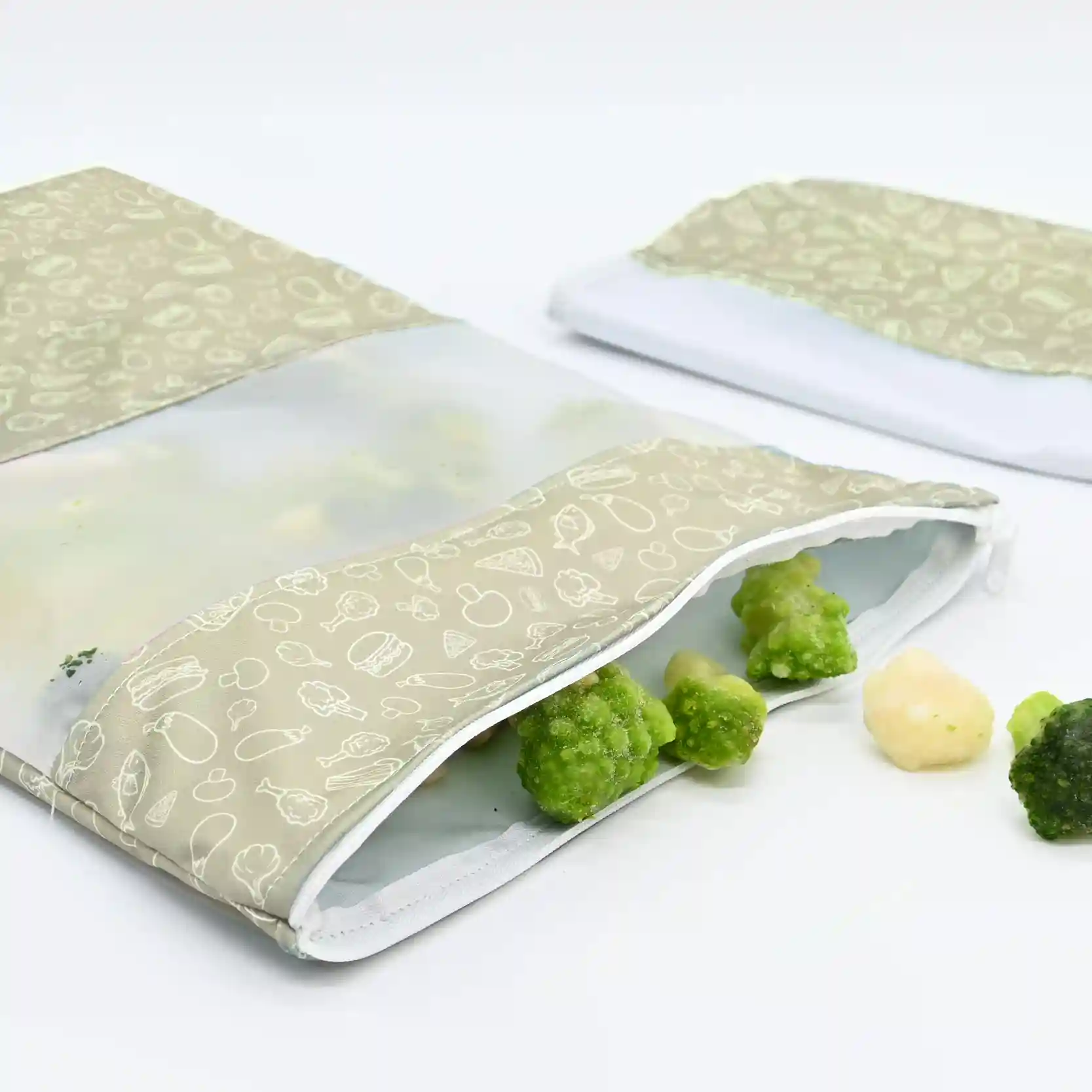 2 sacs congélation réutilisables - Très grand format (XL) - Coloris au choix – Image 3