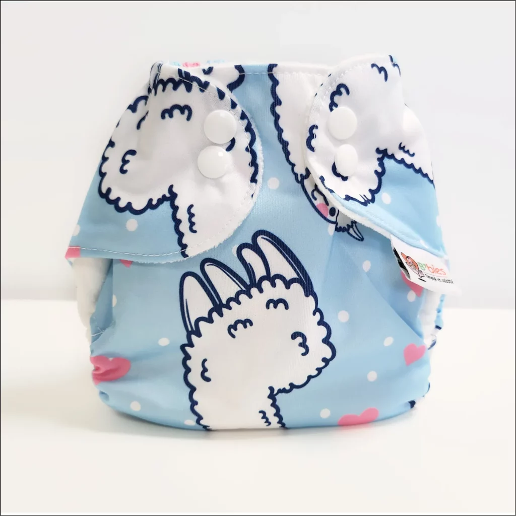 Couche lavable naissance - 2 à 5 kilos - Lama Rose