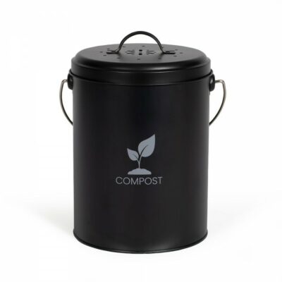 Seau à compost de cuisine 6L - LIVOO - Noir