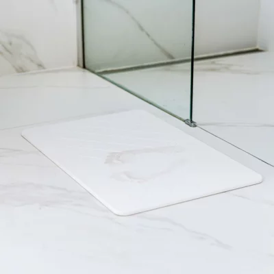 Tapis de bain en pierre de diatomite (Sable blanc)